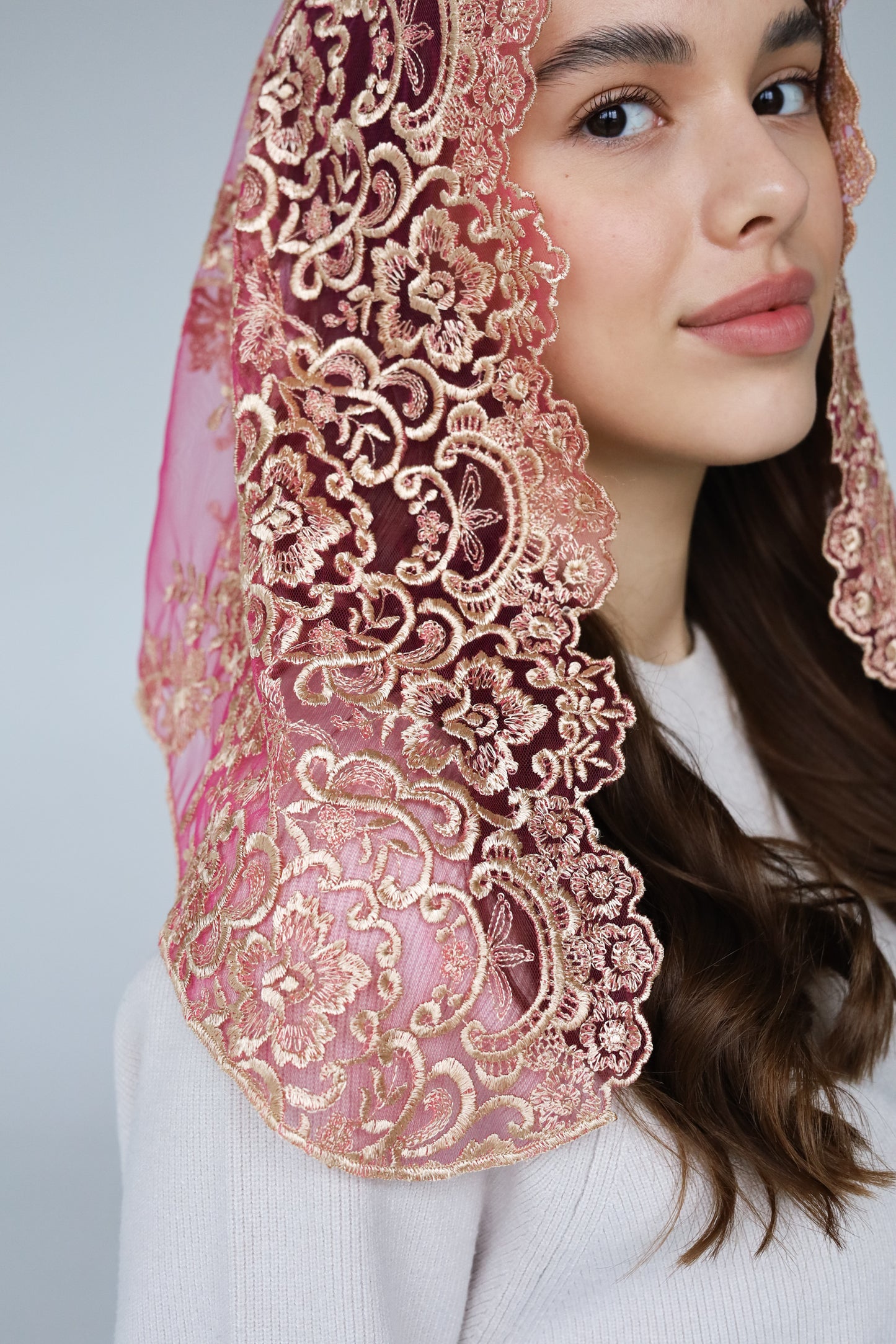 GOLD & PINK VEIL