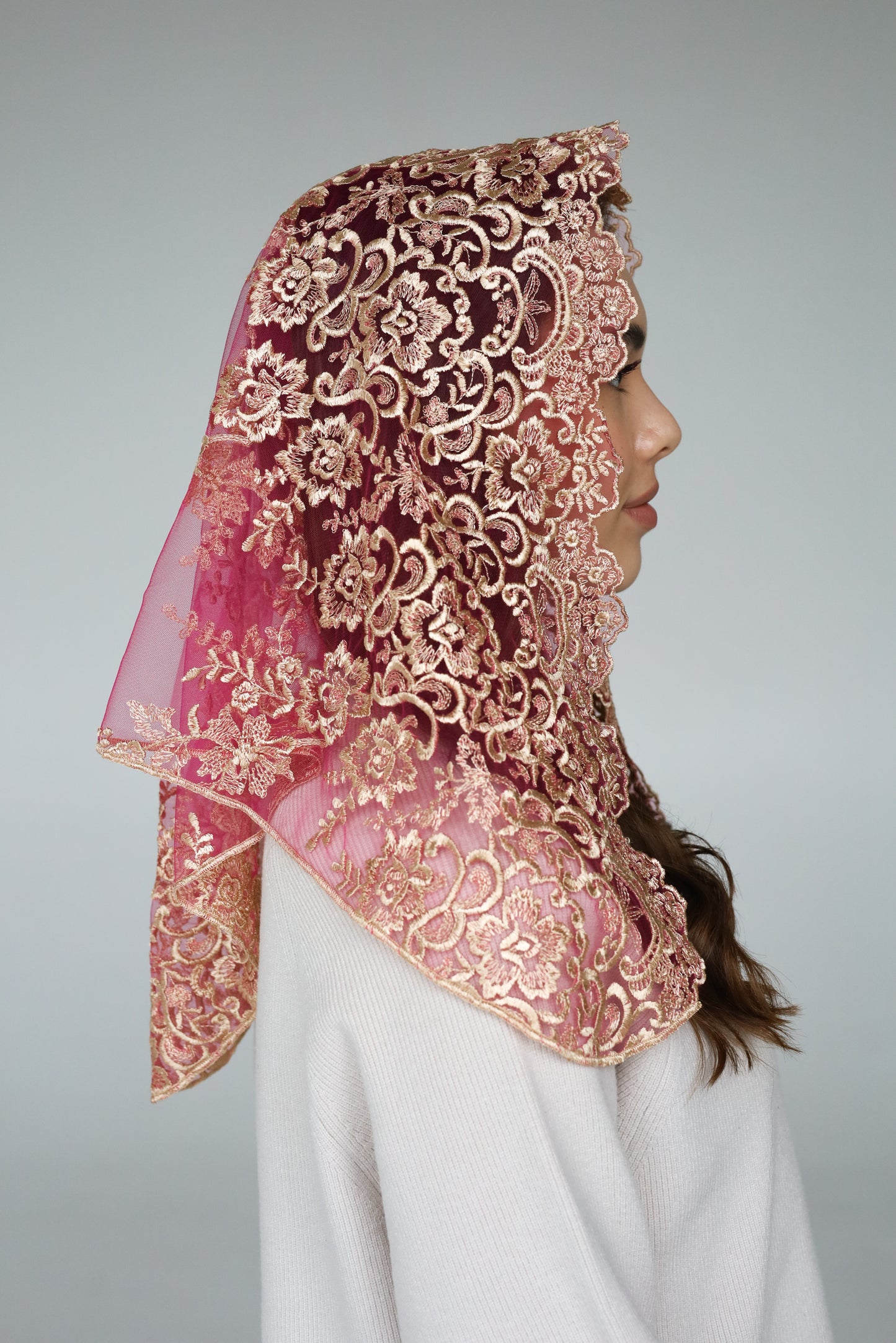 GOLD & PINK VEIL