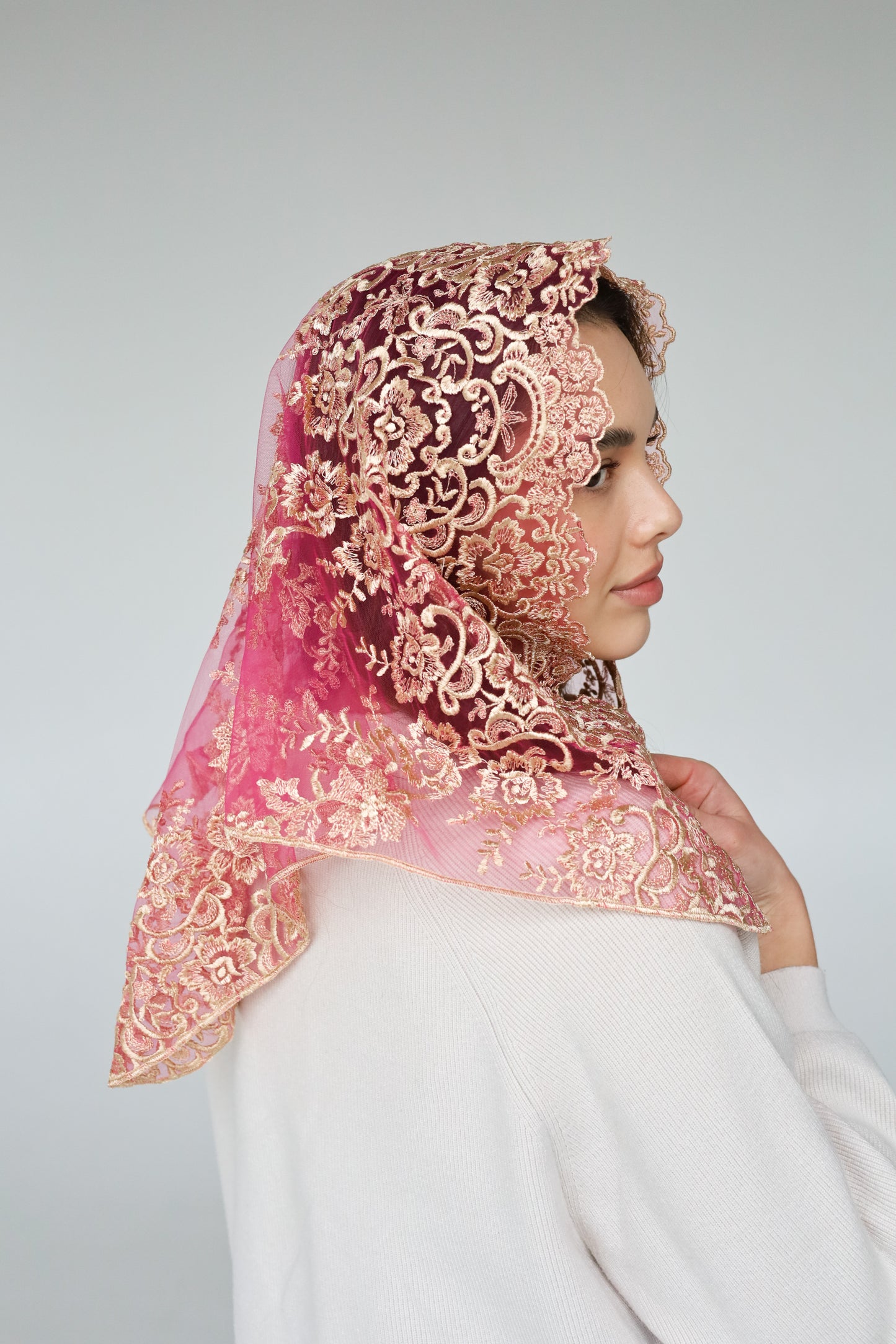 GOLD & PINK VEIL