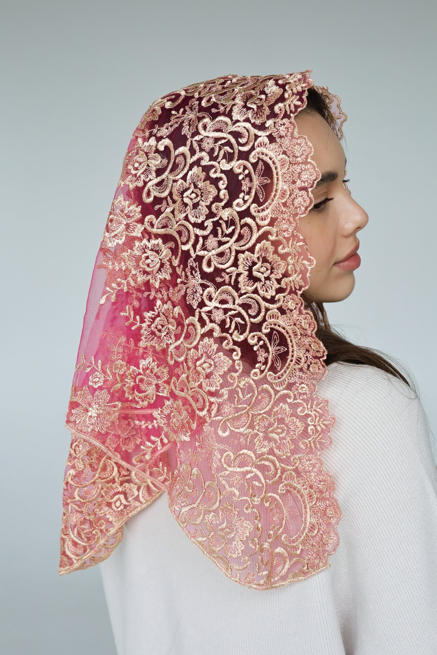 GOLD & PINK VEIL