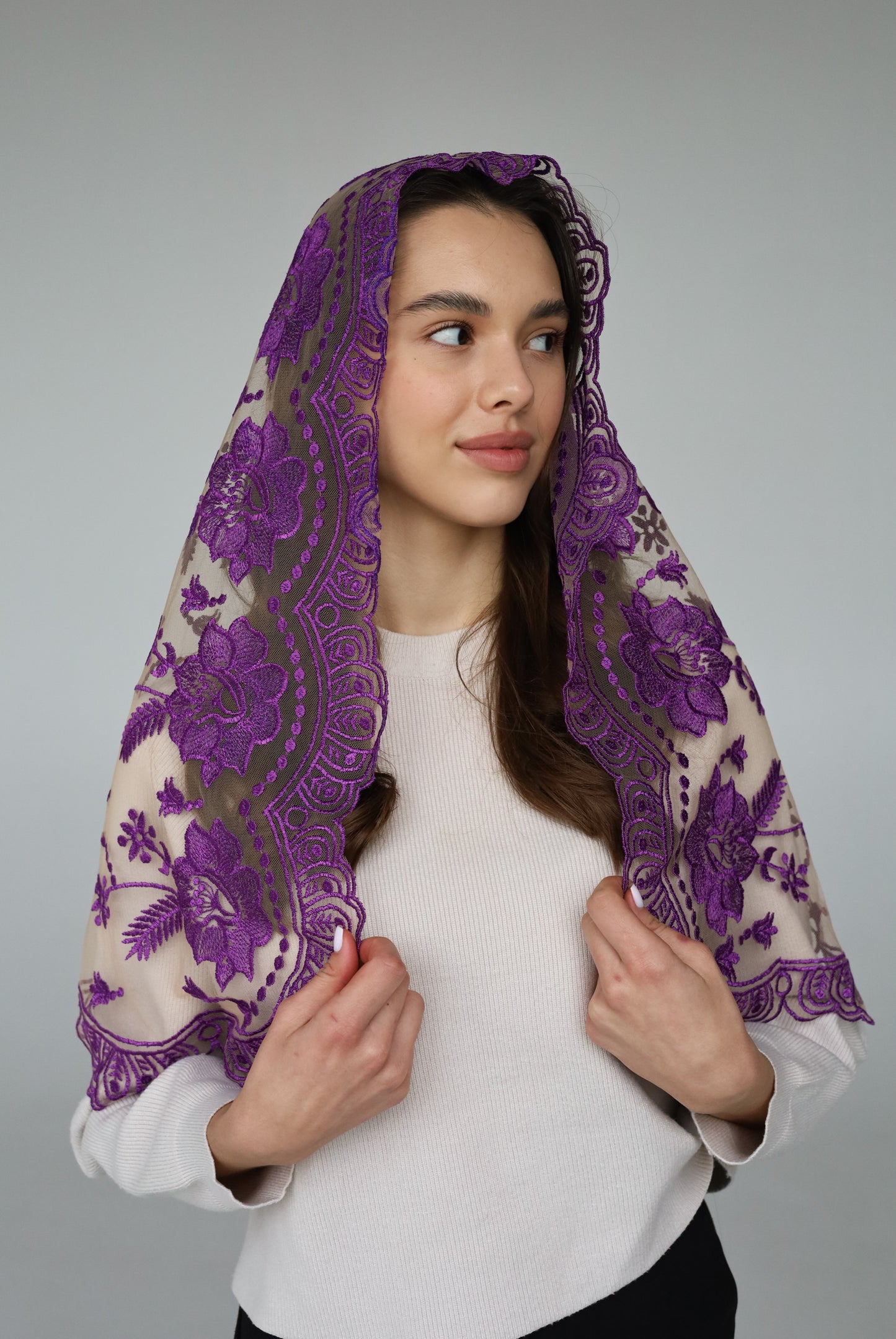 LONG PURPLE VEIL