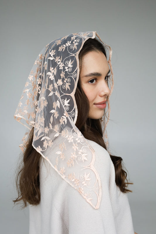 PEACH SHORT VEIL