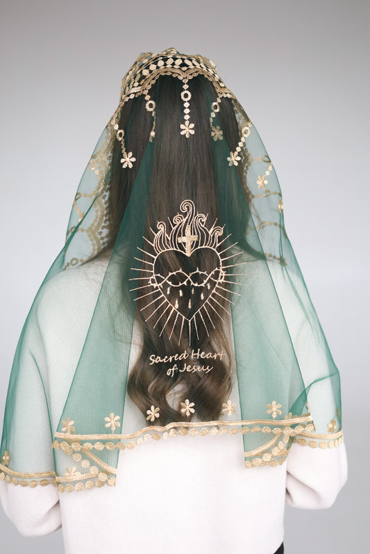 SACRED HEART DESIGN VEIL