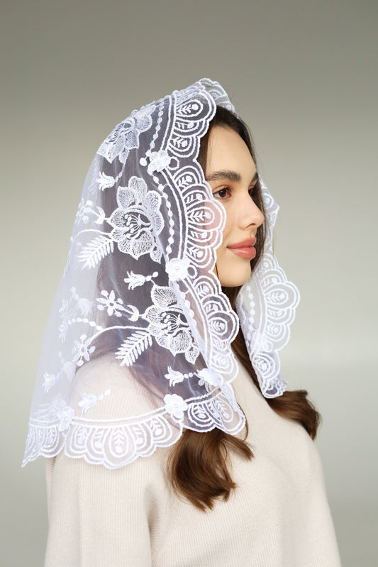 3D SHORT WHITE VEIL