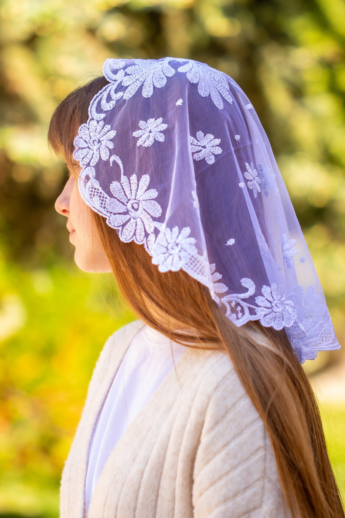 Short white clearance veil